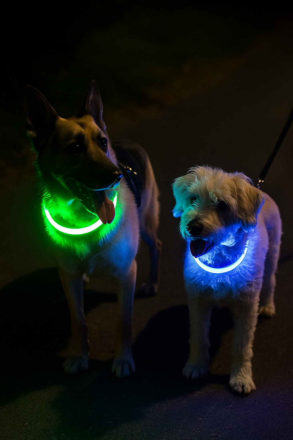 BrightPup LED Hondenhalsband – USB Oplaadbaar in 5 Kleuren