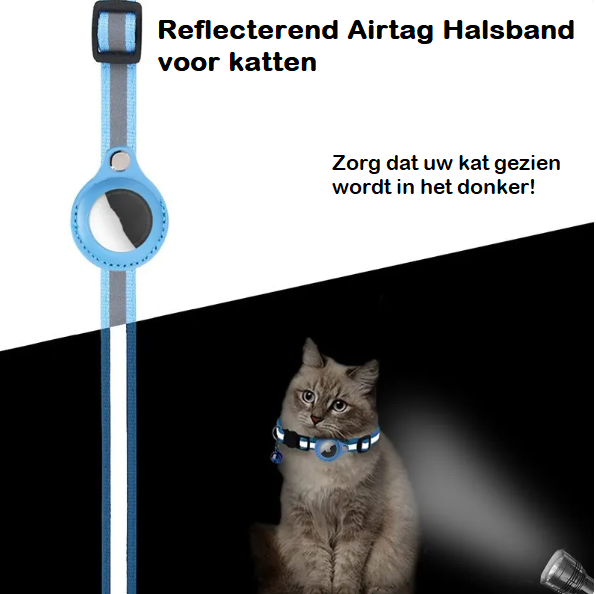TraceMe Kattenhalsband – Reflecterend + AirTag Houder